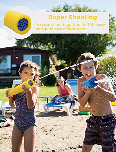 VICNOVA Water Guns for Kids, 3Pack Super Soaker Foam Water Blaster Shooter Summer Fun Outdoor Swimming Pool Games Toys for Boys Girls Adults