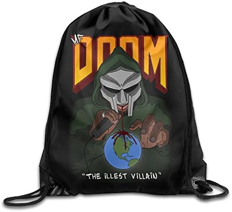 PiLnMMk Unisex Unisex MF DOOM Gym Drawstring Sack Bags Backpack