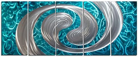 Metal Artscape Ocean Swirl 5 Piece Metal Graphic Art Set