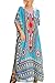 Rbwinner Women's Soft African Print Beach Cover Up Ethnic Dashiki Print Kaftan Bathing Suit Maxi Dress