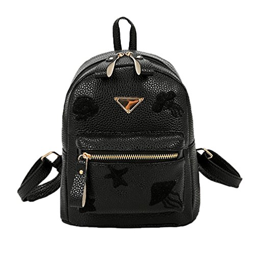 Mini backpack with black fur ball Sunwel Fashion Cute Mini Backpack Light-weight Corduroy  main image 3