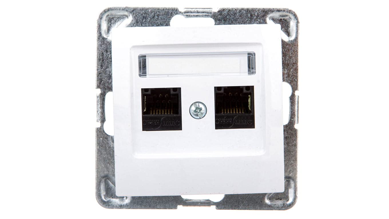 Ospel GPK-2Y/K/m/00 Socket White IP20, 71 mm 34 mm 71 mm 65 g