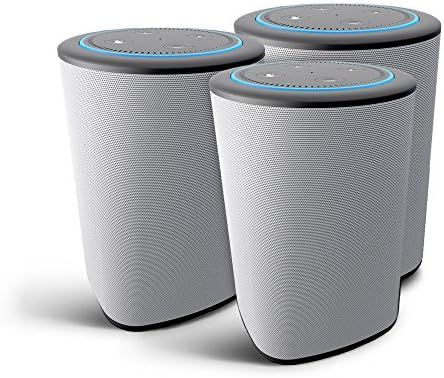 Echo Dot (Black) + Vaux Speaker (Ash)- Multi-Room Audio System (3-pack)
