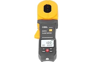 Gugxiom Digital Clamp Meter Clamp Ground Resistance Meter 55x32 Mm, ST4100 LCD Clamp Earth Ground Tester Resistance Resolutio