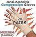 Medipaq Anti-Arthritis Health Therapy Gloves 2X Pairs Medium Cream