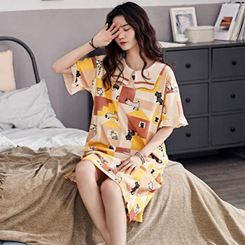 ルームウェア レディース ワンピース 夏 半袖 綿 可愛い Tシャツ ネグリジェ 部屋着 寝巻き 大きいサイズ B086scrftw 2 329円 セール開催中最短即日発送 新作 人気 送料無料 激安 お買い得 キ フト