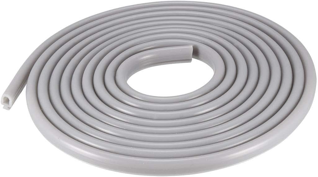 MACHSWON T-Slot Mount Window Weatherstrip Seal 6.5mm Bulb Bubble for 4mm Slot 5 Meters Long, Bulb Type Weatherstrip for Home Door Window, Grey