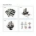 CubicFun 3D Pirate Ship Puzzle Small Sailboat Model Building Kits Toys, Queen Anne's Revenge, 100 Pieces