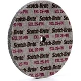 Scotch-Brite EXL Unitized Wheel, Silicon Carbide, 5000 rpm, 6" Diameter, 1/2" Arbor, 2S Fine Grit (Pack of 1)