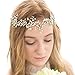 FAYBOX Handmade Crystal Rhinestones Wedding Head Band Bridal Hair Accessorie Headpieces Gold