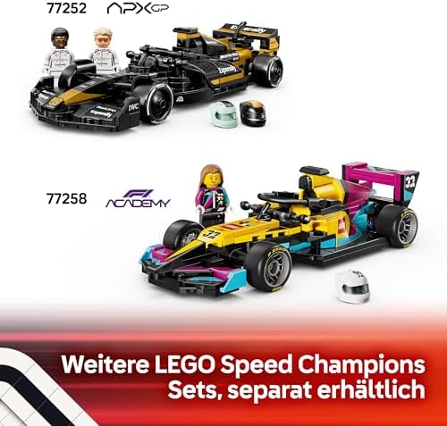 Speed Champions Audi Revolut F1 Team R26 Rennwagen Spielzeug - Modellbauset mit sammelbarer Rennfahrer Minifigur - Geburtstagsgeschenk für Jungen ab 10 Jahren & jugendliche Motorsportfans - 77259