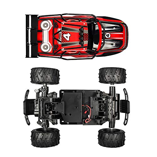 RC Car,Remote Control Car,Stunt Car Toy, X Power s-009 1:16 25km/h 2.4G RC Off Road Monster Truck 4WD Double Battery High Power Racing Truck for All Adults and Kids (Red) - Thumbnail 3