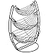 MyGift Black Metal Hammock Fruit Basket, 3 Tier Vegetables Produce Storage Rack Display Stand