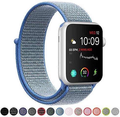 SYRE Compatible with Apple Watch Band Series 4/3/2/1 38mm 40mm 42mm 44mm, Lightweight Breathable Nylon Sport Band Replacement iWatch Series 4, Series 3, Series 2, Series