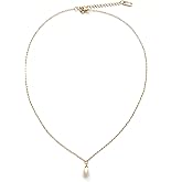 Rumgey 18K Gold Plated Pearl Necklaces for Women, Dainty Small Simple Choker Bead Necklaces for Women Handmade Pearl Jewelry Bridesmaid Gifts Style