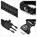AMOSTING 4PCS Survival Bracelet, Multifunctional Adventure Outdoor Paracord Bracelet Flint Fire Starter,Compass, Whistle&Knife, Food Fishing GearScraper Hiking Camping Emergency