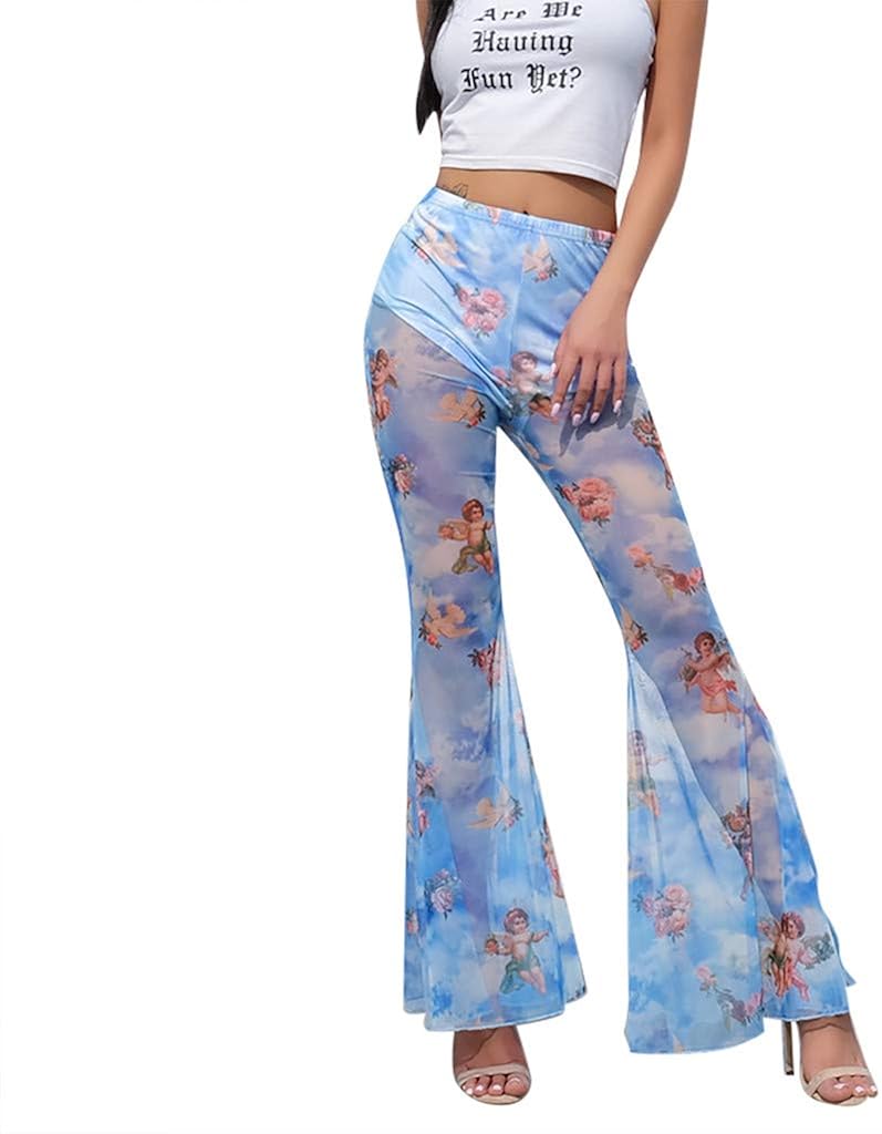 high waisted flare pants outfit