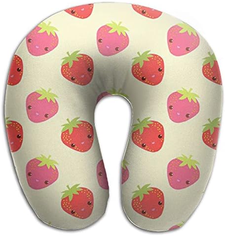 U Shape Travel Neck Pillow Soft Strawberry For Travel Hip-hop U Neck Pillow For Sleepingfunny