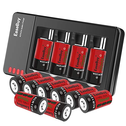 CR123A Rechargeable Battery Compatible with Arlo VMC3030 VMK3200 VMS3330 3430 3530 Wireless Security Cameras, Alarm System, EaseBuy 12-Pack 3.7V CR123A Arlo Rechargeable Batteries with Charger CR123A Rechargeable Battery Compatible with Arlo VMC3030 VMK3200 VMS3330 3430 3530 Wireless Security Cameras, Alarm System, EaseBuy 12-Pack 3.7V CR123A Arlo Rechargeable Batteries with Charger