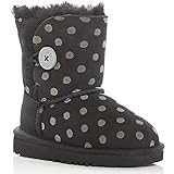 UGG Kids Girl's Bailey Button Polka Dot (Toddler/Little Kid)
