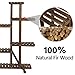 Yaheetech 6 Tier Wood Plant Rack Stand Shelf – Planter Flower Pots Shelves Holder Stand Indoor Outdoor for Multiple Plants Display Carbonized Solid Woodthumb 4