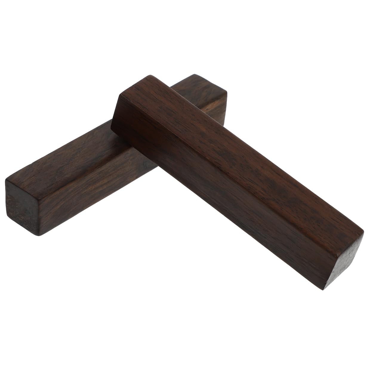 NUOBESTY 2Pcs Calligraphy Wood Paperweights - 11cm Smooth Surface Chinese Calligraphy Block Weights for Writing and Painting for Home Office or Classroom Use