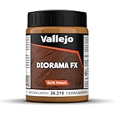 Vallejo - Diorama FX Earth Textures | Brown Earth 200 ml (6.76 fl.oz.) | Premium Acrylic Color For Modelers &amp; Miniature Enthusiasts