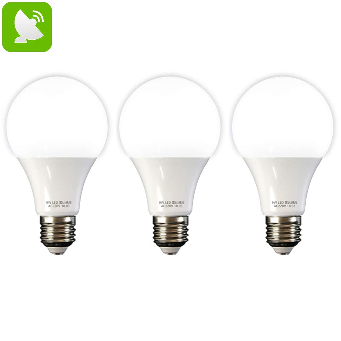 LHY LIGHT Bombilla de Movimiento inducción de Radar de 9W E27 ...