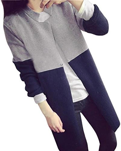 Kstare Winter Womens Fashion Long Jackets Autumn Warm Slim Ladies Coat Outwear TOP Cardigan (Navy)