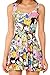 MicaCool Summer Pleated Knee-length Cherry Blossom Pattern Reversible Skater Dress