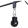 Taeku Cable Pulley, Silence Smooth Detachable Rotation Traction Wheel LAT Pulley System Attachment DIY Lifting Blocks Hoists for Home Projects Clothesline Shop Lifts (3.54in)