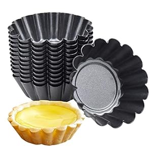 HQdeal 12 stuks Ei taartvorm, Mini koolstofstaal, Cake Muffin Mallen Blikken Pannen, anti-aanbak Cupcake Cakevormen…