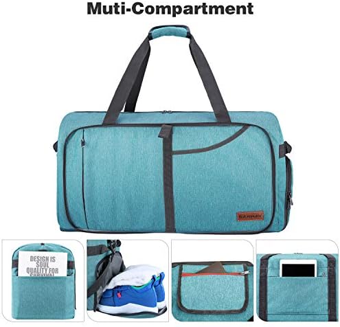 Canway 65L Travel Duffel Bag, Foldable Weekender Bag with Shoes Compartment for Men Women Water-proof & Tear Resistant 6 Canway 65L Travel Duffel Bag, Foldable Weekender Bag with Shoes Compartment for Men Women Water-proof & Tear Resistant