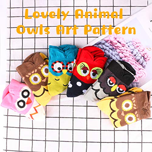 WOSTOO-Damen-Socken-6-Paar-Socken-Damen-suesse-Interessante-Tier-Charakter-Papagei-Funny-Crew-Socken