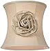 Almond Linen with Flower Medium Drum Lamp Shade 11