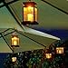 GVSHINE 2 Pack LED Solar Mission Lantern, Vintage Solar Powered Waterproof Hanging Umbrella Lantern Candle Lights Led with Clamp Beach Umbrella Tree Pavilion Garden Yard Lawn Etc Lighting & Decoration
