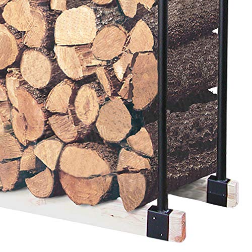 Landmann Adjustable 16 Foot Tubular Steel Firewood, Kindling & Log Rack (2 Pack) - Thumbnail 5