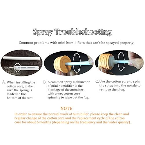 Walkas 300ml Desk Humidifier LED Night Light Cool Mist Humidifier with Timed auto shutdown for Office Home Car Baby (Bucket) Home & Kitchen, Heating, Cooling & Air Quality, Humidifiers & Accessories, Single Room Humidifiers