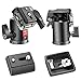 Neewer Camera Video Tripod Ball Head 360 Degree Rotating Panoramic Ballhead with 1/4 inch Quick Shoe Plate and Bubble Level for Tripod Monopod DSLR Camera Camcorder, Load up to 11 pounds/5 kilograms