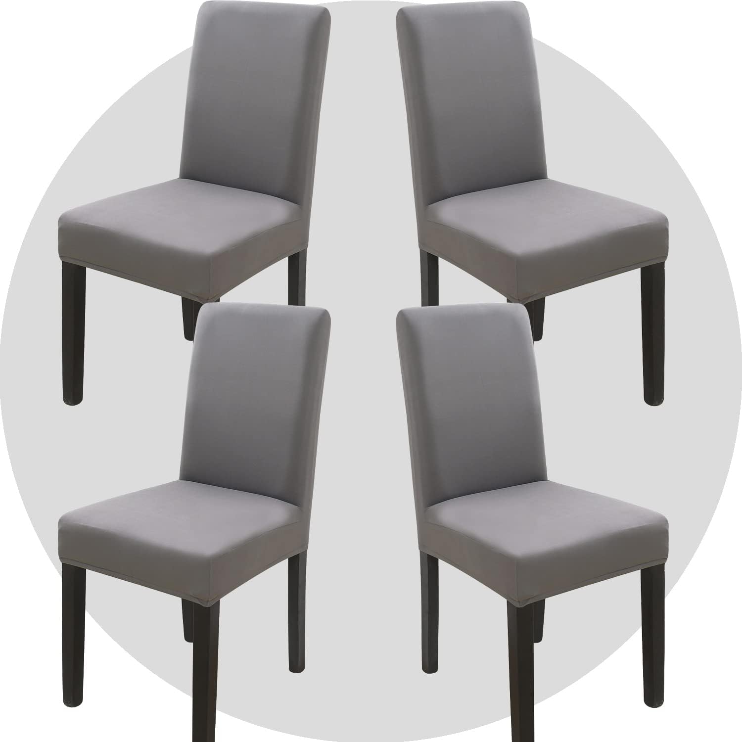 TOMMO Dining Room Chair Covers Set of 4, Stretch Removable Washable Spandex Dining Chair Slipcovers Protectors, Kitchen Chair Covers for Dining Room Party Hotel Ceremony Banquet