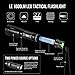 SAYGOGO XML-LE A100 Handheld LED Flashlight, Outdoor Ultra Bright T6 Glare Waterproof Torch with Adjustable Focus and 5 Light Modes, Suitable for Powered Tactical, Camping, Hiking, and Hunting, Black