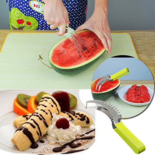 NewFerU Fruit Edible Arrangement Garnish Shape Tool Set:Watermelon Slicer Wedger,Apple Corer Remover,Carving Cutter Knife,Melon Baller Scoop,Pulp Separator,Citrus Peeler,Chopping Board,Forks (10) - Thumbnail 5