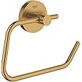 GROHE 40689GN1 Essentials Wall-Mounted Toilet Paper Holder, Brushed Cool Sunrise