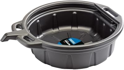 Draper 16L Oil Fluid Drain Pan 450mm UV Stabiliser Anti-Splash Drip Tray Black