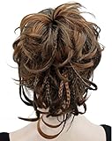 Kalyss 12 inch Short Wavy Culry Ponytail Handmade Braid Hair Extension With Claw Clip In Hairpiece
