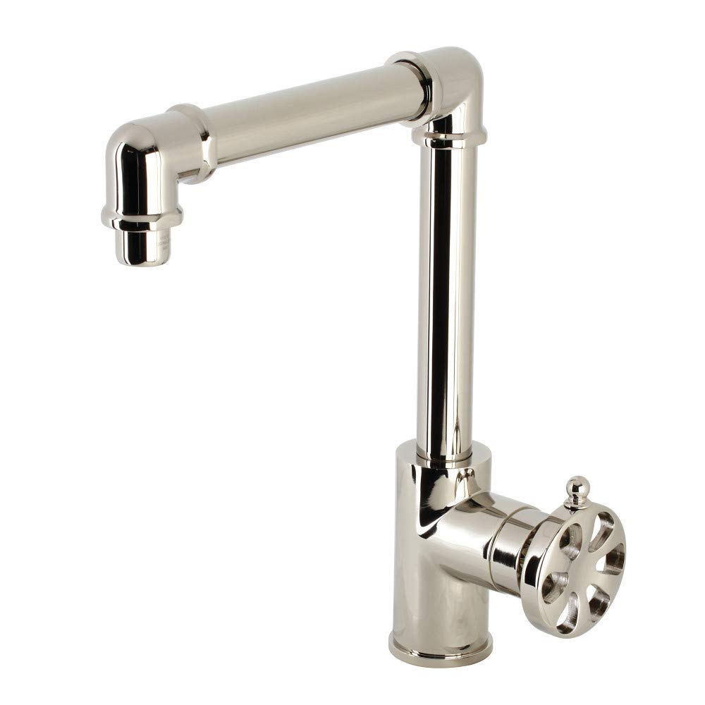 Photo 1 of Kingston Brass KS144RXPN Belknap Bathroom Faucet, Polished Nickel, 4.5 x 7.31 x 11.63
