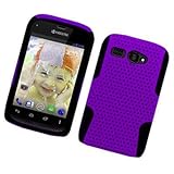 For Kyocera Hydro/C5170 HYBRID Silicone/Hard Net Case Black/Purple
