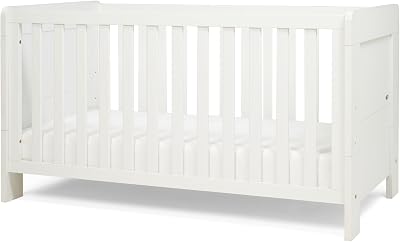 Tutti Bambini Alba Cot Bed Bundle White 140x70 with Eco-Fibre Mattress