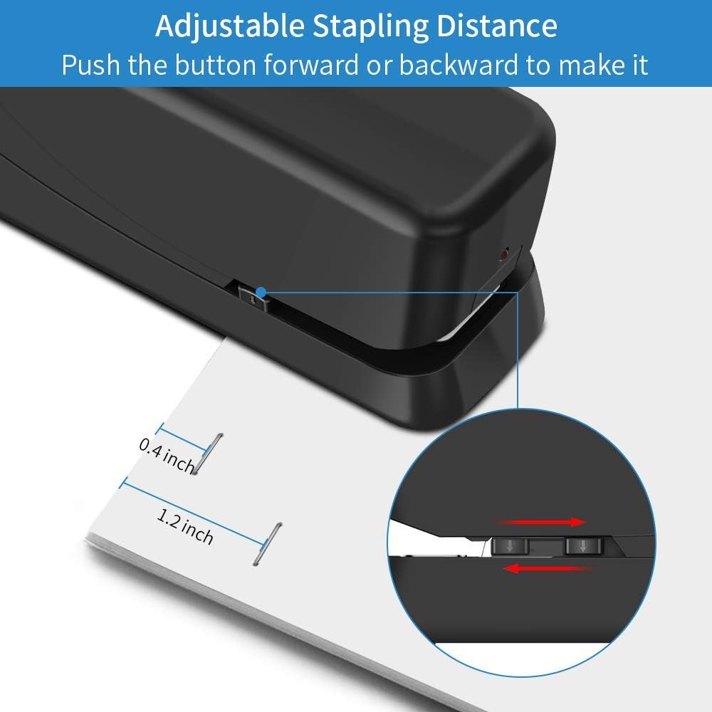 Electric Stapler, Heavy Duty Electric Stapler Desktop, 25 Sheets, Automatic Stapler for Desk, AC or Battery Stapler with Reload Reminder & Release Button, Black : Office Products