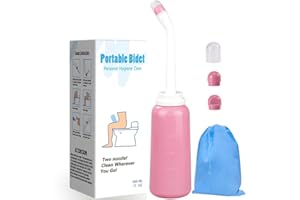 MEISIKELI Handheld Personal Bidet Bottle, Bottle for Gentle Postpartum Care and Cleansing, Feminine Care， Personal Perineum Cleansing, 500Ml Portable Bidet Travel Bidet（Pink）, Resistant to 100ºC,Bonus Bag